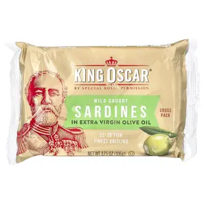 King Oscar Wild Caught Sardines In Extra Virgin Olive Oil, 3.75 oz (106 g)