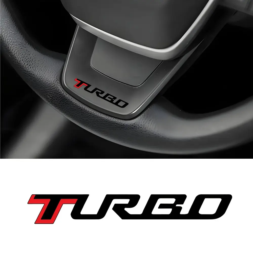 2PCS/SET "TURBO Minimalist Performance Sticker Decal (Red-black dynamic font + car door/laptop fit) Minimalist sticker Adds sleek power feel For minimal style fans Car Stickers Decal For Cars