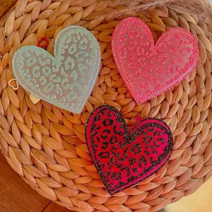 Cheetah heart valentines car freshie