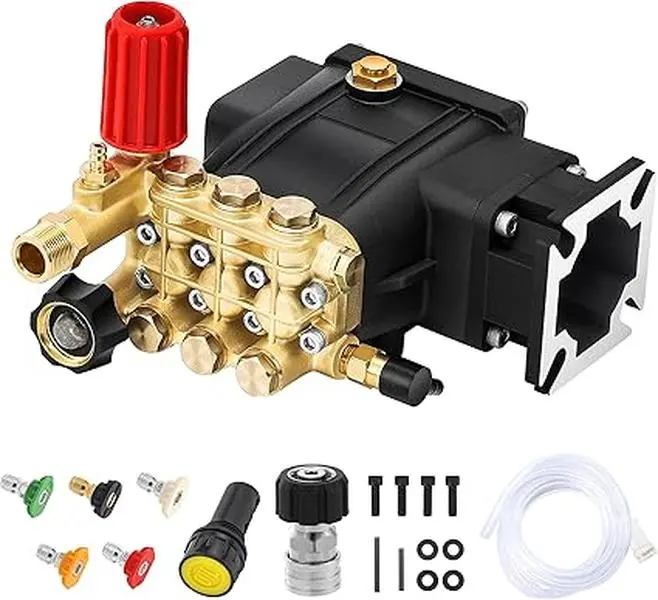 Tool Daily Horizontal Gas Pressure Washer Pump Replacement Full Kit - Durable Safety-Certified Engine Accessory with Hose, Bolts, Optimized Flow Rate for Simpson 90036, MSH3125, Honda GC190, GX200, GX160, Powerstroke (Father's Day Gift)