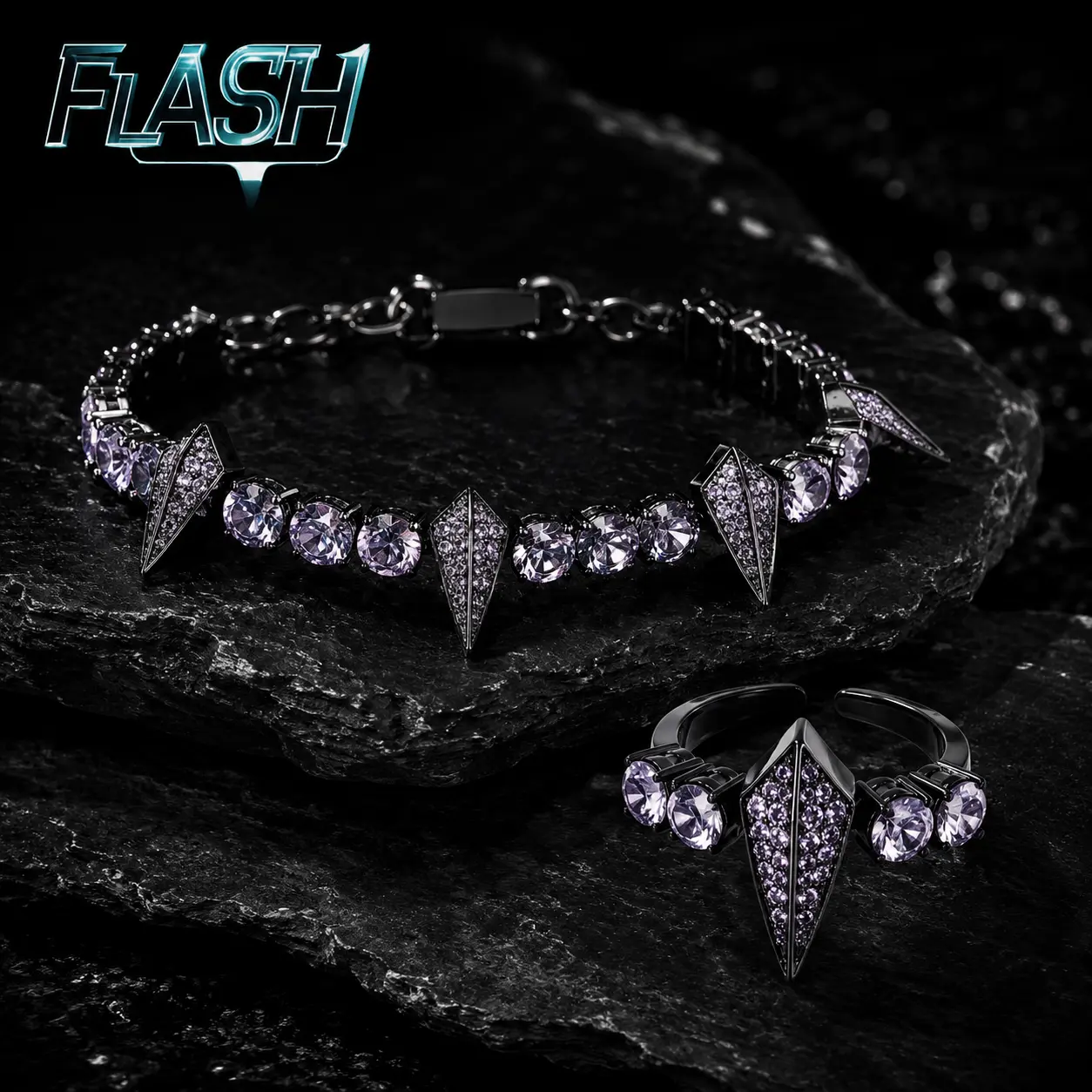 3-Piece Trendy Jewelry Set for Men, Punk Black Panther Adjustable Bracelet, Ring, and Earrings, Costume Accessory with Gift Box, Unisex, Daily, Panther Motif, Chain & Link, Metal Coating, Jewelry Box, Matching Jewelry Set, Punk Look