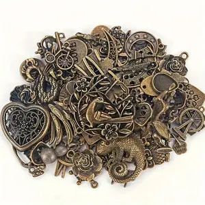 Vintage Steampunk Mixed Jewelry Making Mixed Charms Pendant, Fashion Pendants, Random Shape DIY Crafts, Home Decor Supplies for Living Room Bedroom, Art Charms