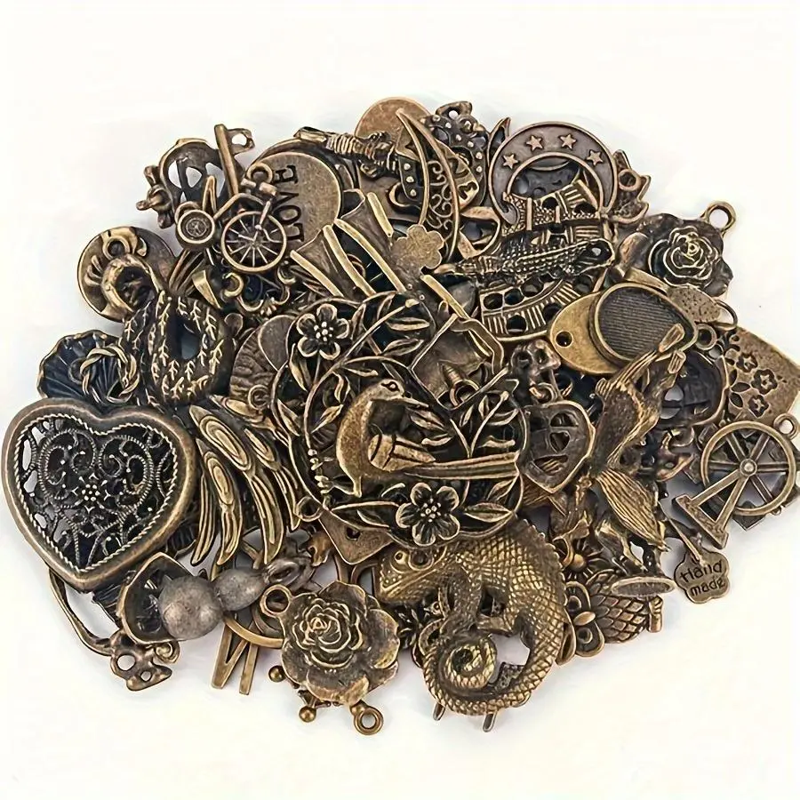 Vintage Steampunk Mixed Jewelry Making Mixed Charms Pendant, Fashion Pendants, Random Shape DIY Crafts, Home Decor Supplies for Living Room Bedroom, Art Charms, Decorative Charm