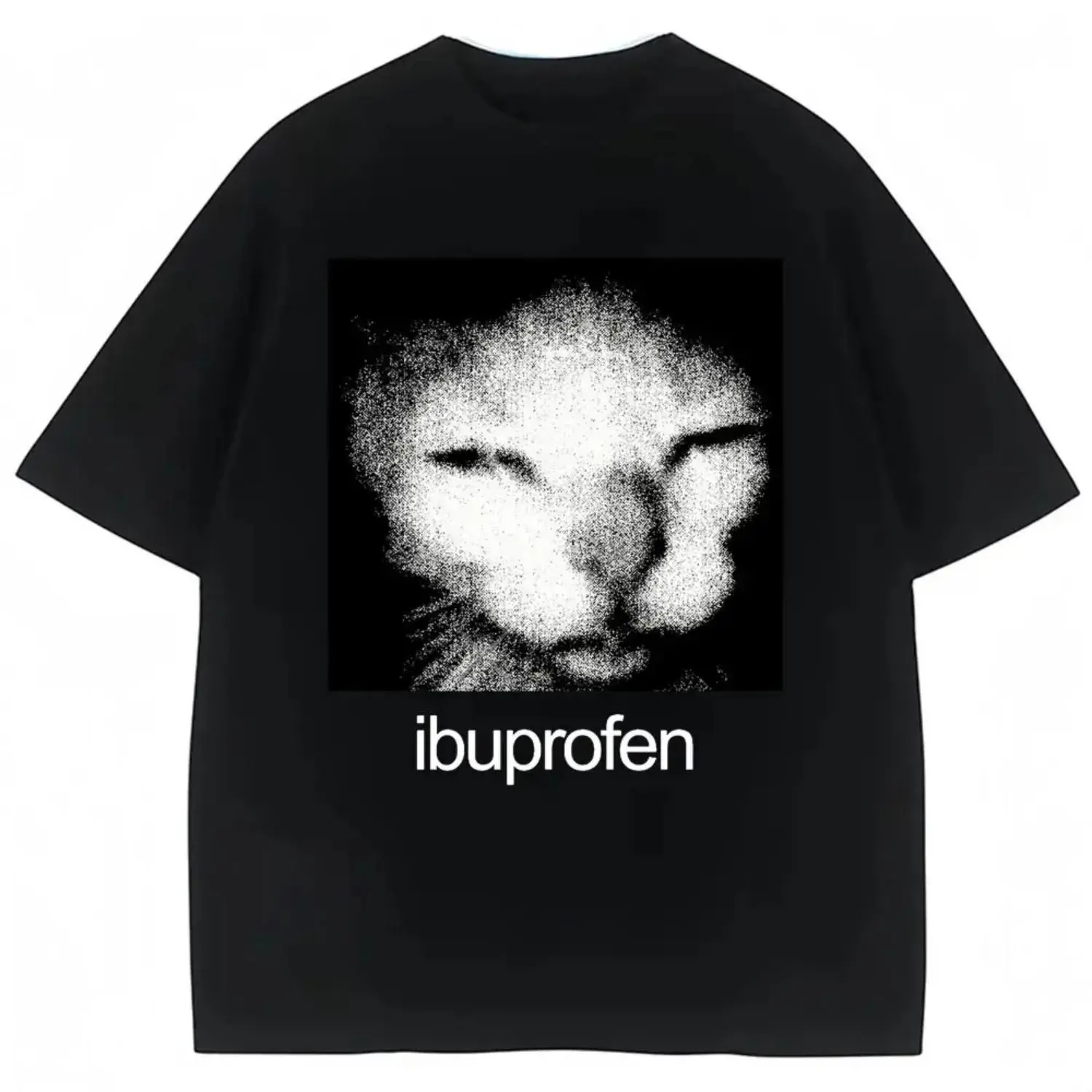 Vintage Funny Cat Meme Graphic T Shirt for Men and Women Humorous Fashion Oversized Cotton Casual Streetwear Crewneck Tshirt