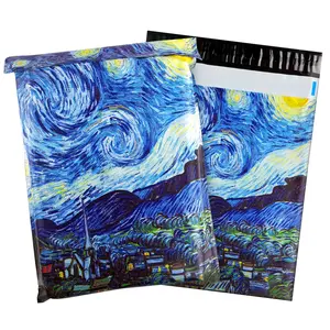 Pretty Package Designer Poly Mailer 100 Pack 10x13， Heavy Duty Waterproof Self Seal Shipping Bag for Small Business， Shipping Bags for Clothing Boutique Supplies with Self Seal Strip
