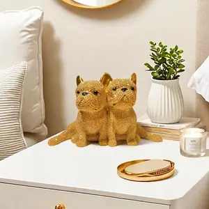 Creative Beaded Couple Parrot Statue Ornament, Home Decor Accessory, Modern Home Decoration, Perfect for Living Room Bookshelf Vanity Desk Office Decor, Mother's Day Valentine's Gift, Sculpture Desk Decor