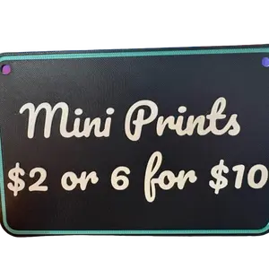 First Level Authorized Seller Mini Wall Decor Art Print Miniatures - Full-Printed Designs (60-100% Coverage), Artistic Themes, Various Colors for Home Decoration, Room Supplies