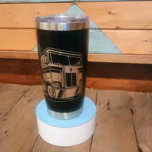 20-30oz Kenworth K100 Cabover Gear Jammer Portable Reusable Mug with Lid, Stainless Steel, High-Quality Laser Engraving, Available in 3 Vibrant Colors - Washable, Bottled, Flasks Drinkware Stylish Tumbler Cup