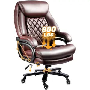 ARCH 800lbs Big and Tall Office Chair, Computer Chair for Heavy People, Executive Chair with Adjustable Lumbar Support, Executive Desk Chairs with Quiet Rubber Wheel and Extra Wide seat