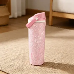 Owala FreeSip Sway 30oz Pink Coastal Bohemian Birthday Bash Beach Tumbler | Leakproof Insulated Stainless Steel Water Bottle | Cute Pink Travel Gym Daily Hydration Cup Gift for Her