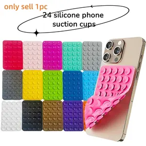 Silicone Suction Cup Phone Case Mount, Dual-Sided Stand, Strong Grip for Hands-Free Use, Selfie & Video, Compatible with iPhone & Samsung
