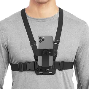 Mobile Phone Chest Mount Harness Strap Holder Cell Phone Clip Action Camera POV/VLOG