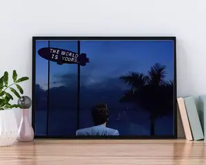 the World Is Your Movie Scene Retro Poster