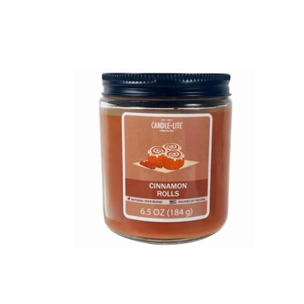 Candle Lite 129642 6.5 oz Cinnamon Rolls Scented Candle, Pack of 6