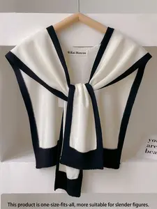 Women's Colorblock Shawl, Casual Soft Comfortable Shawl for Daily Wear, Fashion Accessories for Women & Girls Scarf