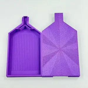 Glittering Diamond Painting Flip-Top Tray Set with Lid Diamond Funnel DIY Multi-Functional Storage Tool Tray Plate Embroidery Craft Embroidery Kit