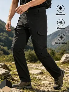 Men's Outdoor Sports Long Pants, Workwear Cargo Pants with Multiple Pockets, Zipper Pockets, Breathable Comfort Moisture Wicking Casual Pants, Casual Bottom