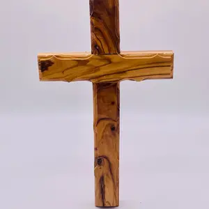 7’ inch Olive Wood Wall Cross -Medium HOT Gift Father's Day Handmade Wooden Christianity Imported Decor Religious Ornaments
