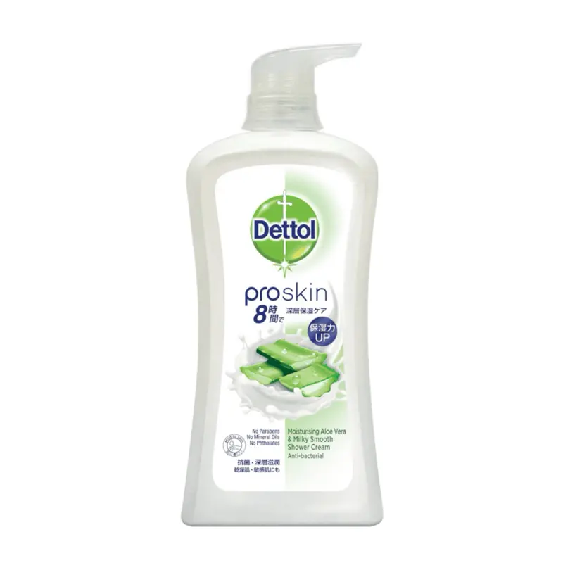 Dettol ProSkin Aloe Vera & Milky Smooth Anti-Bacterial Body Wash for Adults, Body Care Cleanser with Creamy Moisture, Daily Hydrating 950g Formula for Soft Silky Skin