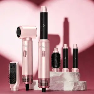 Hair Styler 5 in 1, Magic Hairstyler, Hair Dryer Brush for Hair Styling, Hot Air Brush for Volumizing, Hair Wrap Dryer Set with Detachable Heads Comb, Hair Styling Tools for Drying Curling Straightening