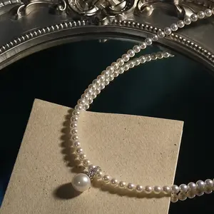 B 3.5–4mm + 8mm | The Held Point | Full Strand Necklace｜In stock｜Ships in 24h