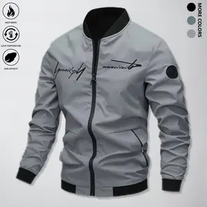 Men's Plain Waterproof Windproof Drawstring Zip Up Hooded Jacket, Casual Long Sleeve Zipper Pocket Design Outerwear for Outdoor Activities, Men's Clothes for All Seasons, Menswear