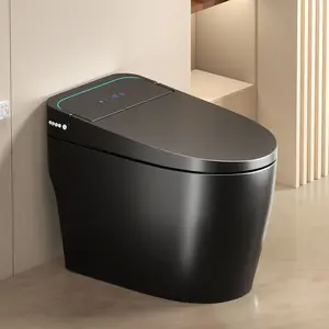 One Piece Toilet,Smart Toilet with Bidet Built In,Ceramic Toilet with Dryer and Warm Water, Intelligent Toilet Auto Open/Close Seat,Heated Seat