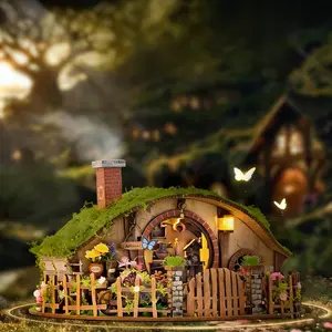 Mini Forest Theme DIY Dollhouse Set, Stress Relief Craft Kit, Adult 3D Wooden Puzzle, Unique Birthday Gift, Christmas Present