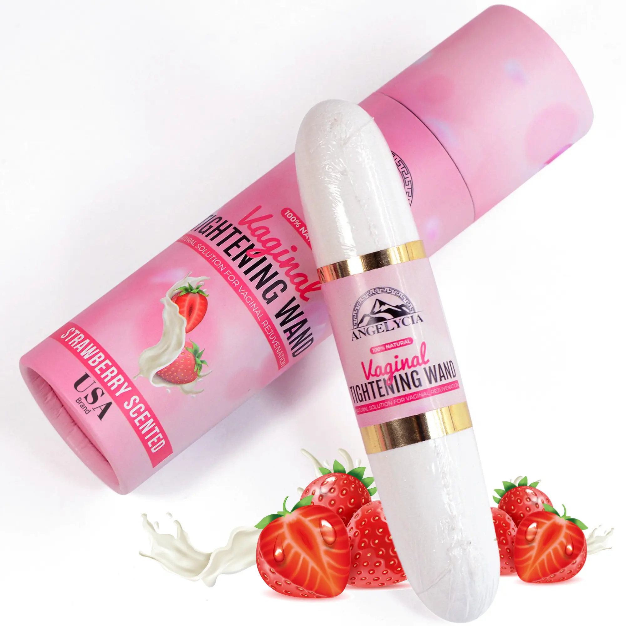 ANGELYCIA Natural Tightening and Cleaning Rejuvenation Herbal Organic-Strawberry Scented Hygiene Products Feminine Wash Aroma