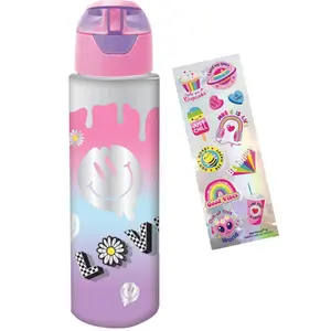Pink & Purple  Cool Vibes Water Bottle