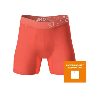Step One Men's Boxer Brief - Hibiscus, Anti-Chafe, Breathable Bamboo Fabric, UltraGlyde Panels, Hidden Elastic Pouch, Premium Underwear, Athletic Daily wear