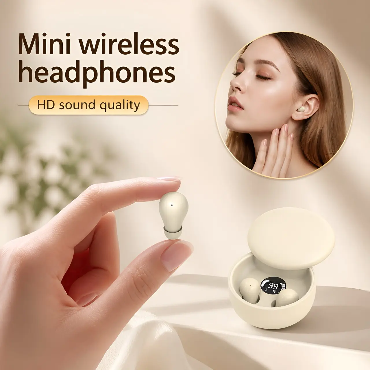 Mini Invisible Headphones Bluetooth 5.4 True Wireless In-Ear Earphones sport Audio Earbud audifonos bluetooth wireless headphones noise cancelling headphones gamingheadset