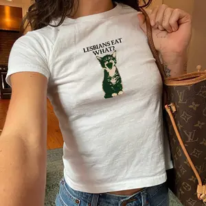 Lesbians Eat What Baby Tee - Sapphic Aesthetic