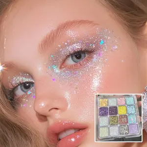 Get the Spotlight! Diamond Sparkle Glitter Shimmer Eyeshadow Palette ✨ | 16 Dreamy Glitter Shades | Stage & Rave-Ready Looks! (Limited Edition!) #GlitterEyeshadowPalette #RaveMakeup #StageMakeup
