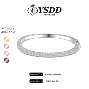 【#460 Celestial】Deluxe 4-row 462 Moissanite Stones 24g Solid Silver 6''-8'' Wrist Size vvs Synthetic Moissanite Bracelet in 925 Sterling Silver Elegant Design