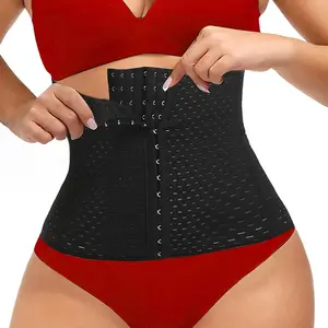 Plus Size Waist Trainer Women Hourglass Body Shaper Waist Cincher Steel Boned Tummy Control Waist Trainer with Hooks