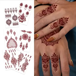 6 fake tattoos tattoo stickers henna templates fake tattoo stickers suitable for sticking on hands suitable for festivals