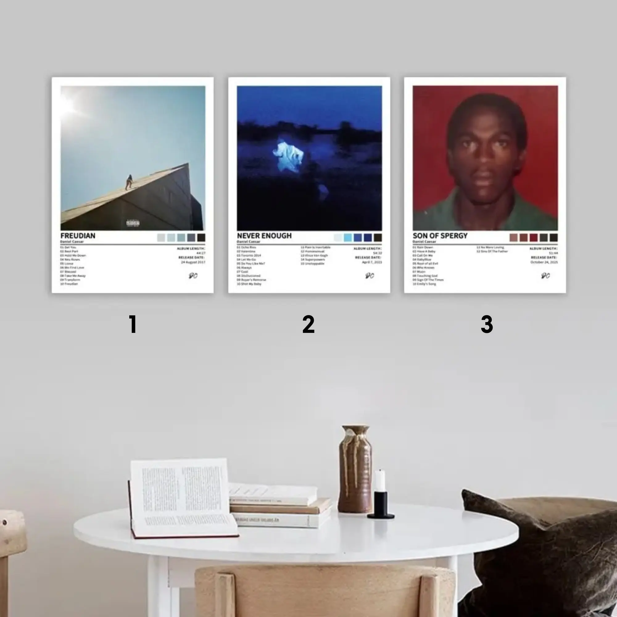 UNFRAMED RAP POSTER 3 Piece Of Set Daniell Music Album Cover Posters Wall Prints Creative Design Print R b Style TV