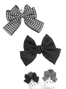 2pcs Cute Bow Croc Shoe Charms, Perfect Gift for Women, Party Decoration Accessories, Easy DIY Spring Clip Sandals