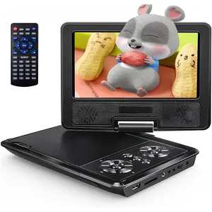 9.5" Portable DVD Player for  and , 7.5" Swivel HD Screen, Upgraded Dual Speakers, 6Hours Built-in , Support Sync Screen to TV, Support SD Card/USB/Multiple Disc Formats