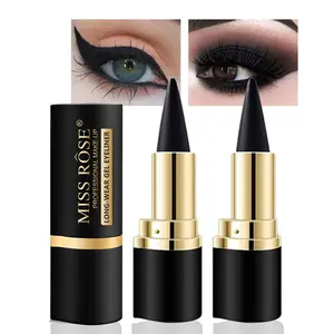 2 Silver Gel Eyeliner Pencils, Long-lasting Waterproof Black Eye Liner, Natural, Anti-smudge, Durable Pen, Halloween Makeup