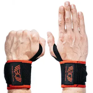 Warm Body Cold Mind Elastic Velcro Wrist Wraps for Powerlifting and Gym, Wrist Support Gear with Strong Stability, Comfortable Fit and Durable Design