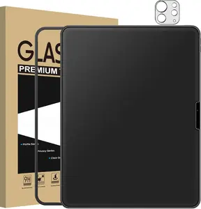 Matte Glass Screen Protector for iPad Pro 11-inch M4 2024 (5th Gen) + Camera Lens Protector with Installation Frame, Anti-Glare & Anti-Fingerprint Tempered Glass, Smooth as Silk, Case Friendly