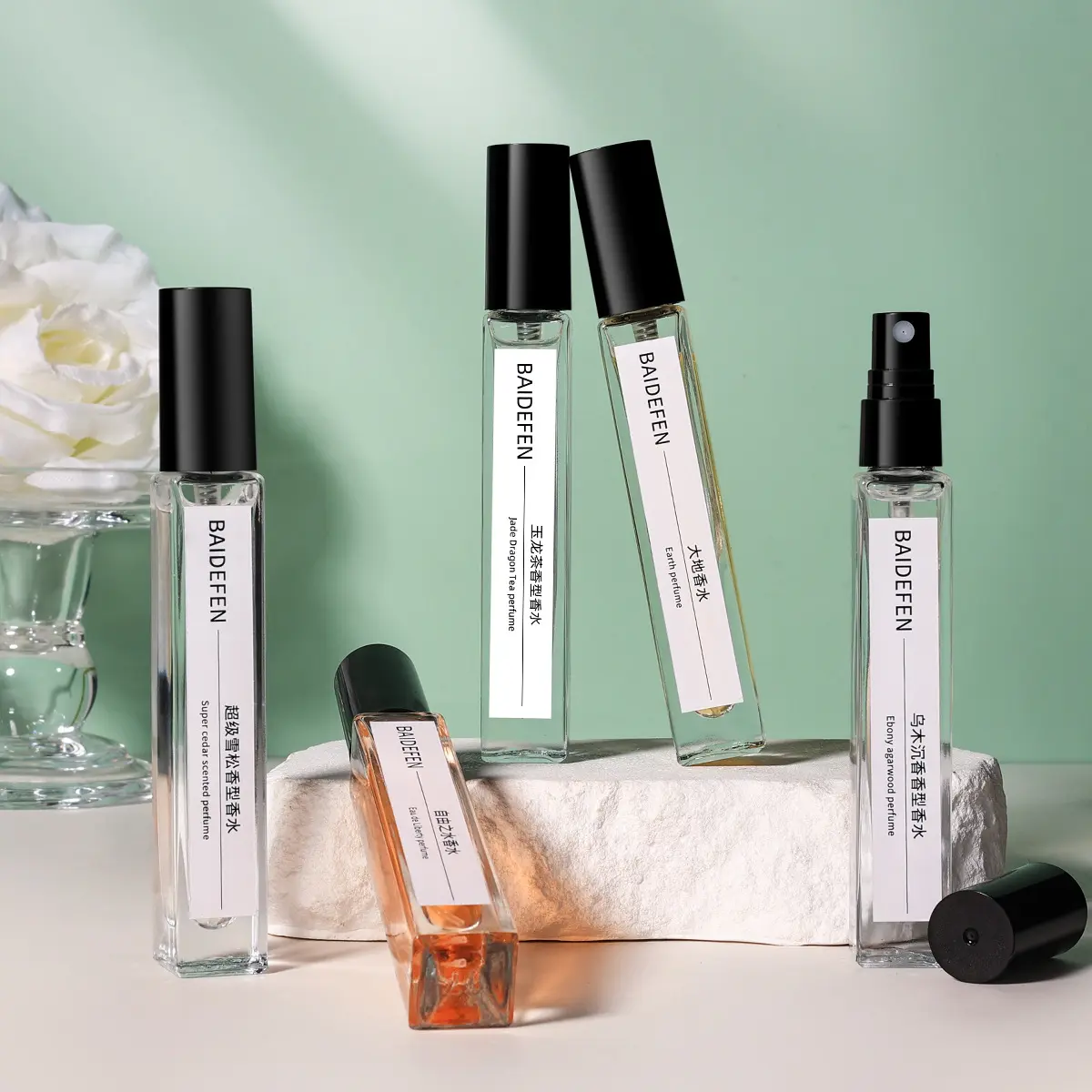 Unisex Floral Perfume Oil Sample - 10ml Travel-Size Single Bottle, Aroma Fragrance, Natural Blend, All-Natural Freshness, Long-Lasting Scent, Portable (Pink)