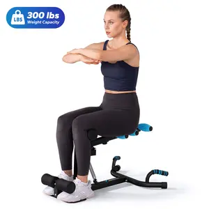 MERACH Deep Squat Machine Adjustable Glutes Workout Home Gym Sit Up Machine for Abs and Muscle Building Abdominal Bench Push Up Fitness Equipment