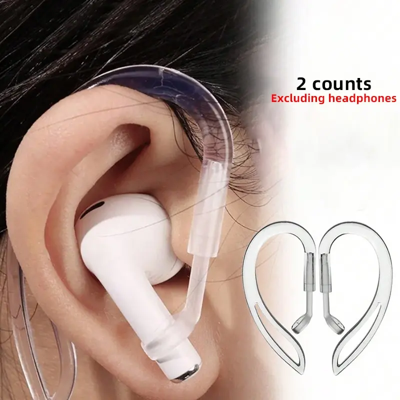 2pcs Airpods Ear Hooks Wireless Earphones Anti-Drop Anti-Lost Hanging Buckle Headphone Hook 6mm Ear Hook Headphone Accessories