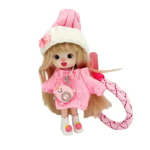 Naba baby Cute Fashion Movable Joints Plush Dolls Doll Bag Charm Key Chain Phone Charm