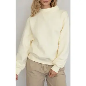 Mint Essentials Fleece Wide Neck Sweater