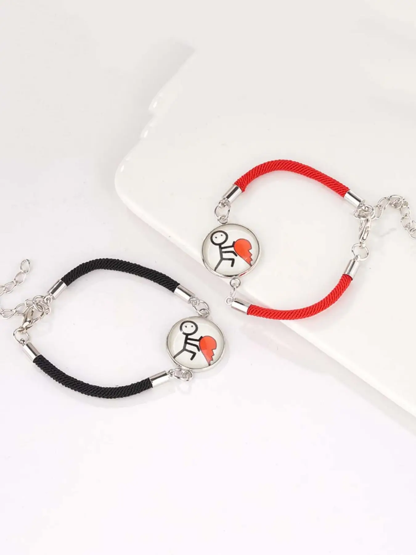 Sun Moon Star Bracelet Gift for Best Friend, Colorful Yin Yang Couple Jewelry, Unique Sun Design Friendship Accessory, Valentine's Day Present
