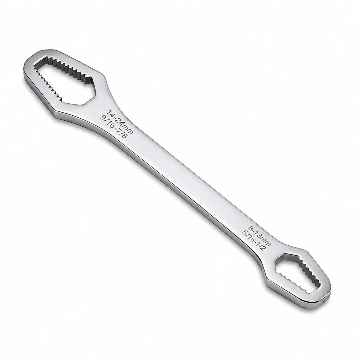 High Carbon Steel Dual Head Ratchet Wrench Set, Multifunctional Wrench with 8-24mm Range (Fits 8-22mm Nuts and Bolts) for Garage Work, Handymen, Auto Repair